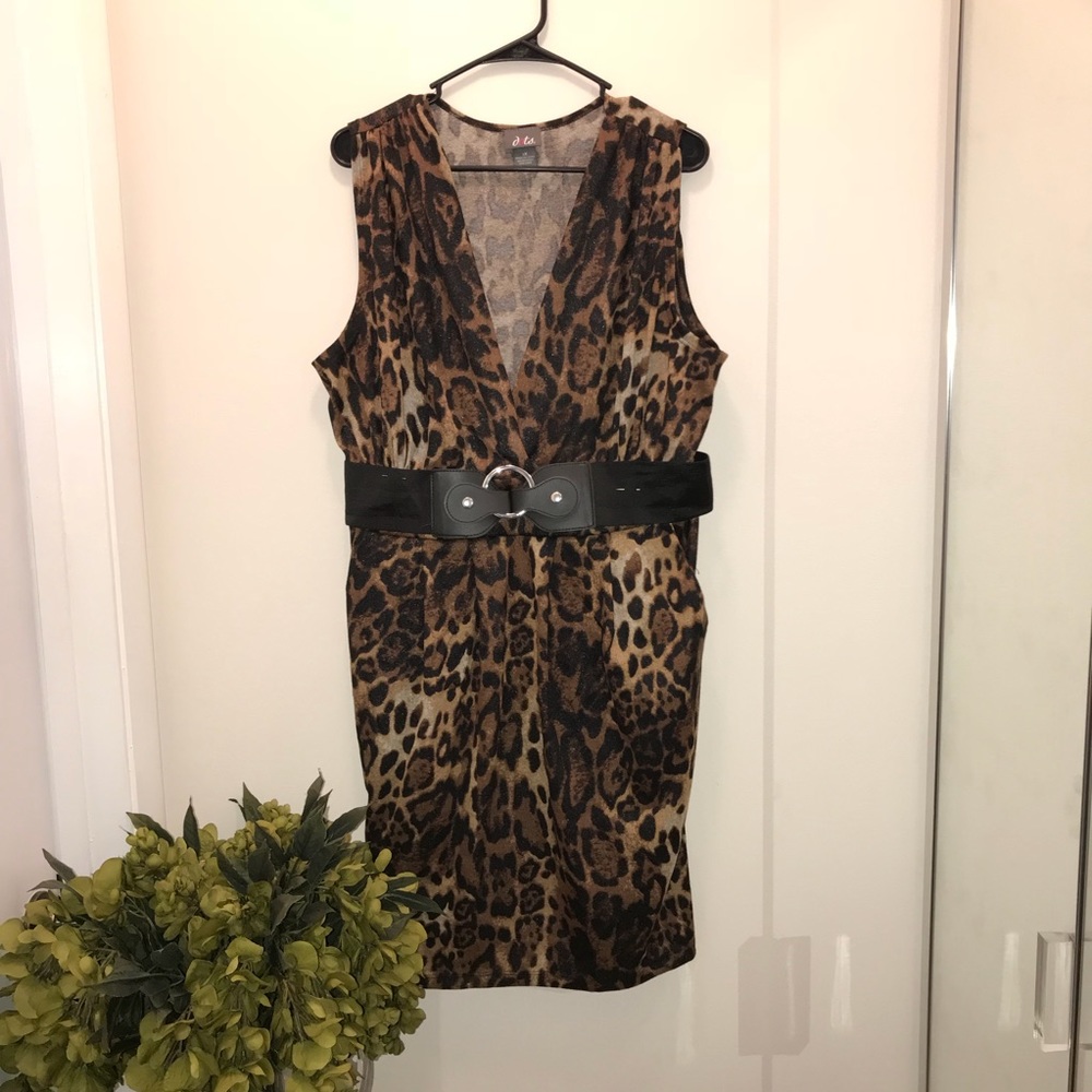 Leopard midi dress